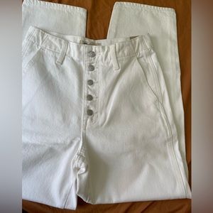 Madewell jeans white ballon style NWT